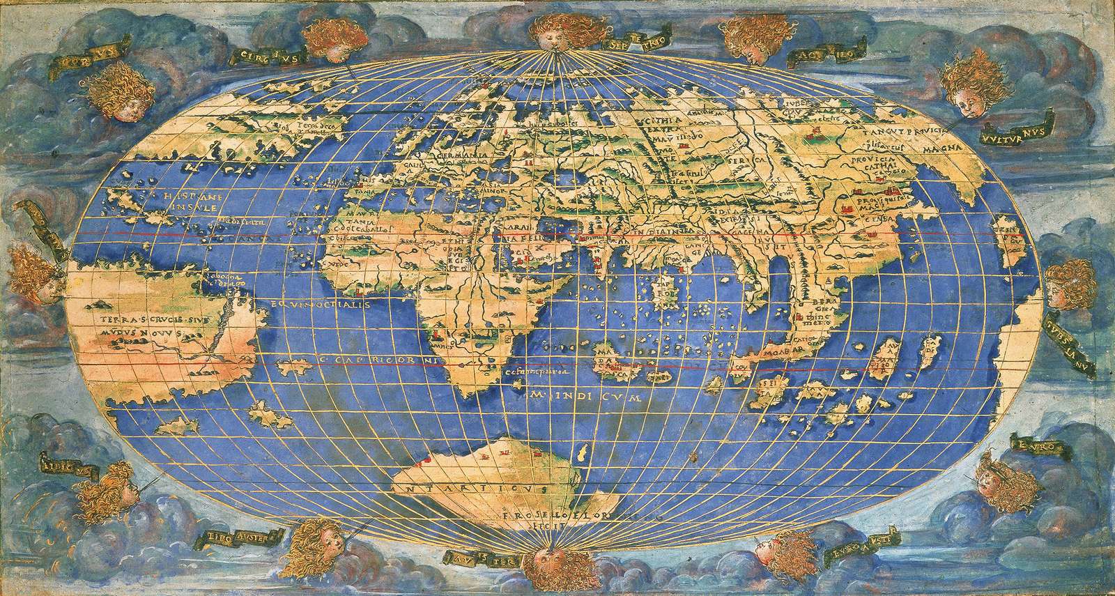 Rosselli F -1508- Carte du monde ovale puzzle en ligne