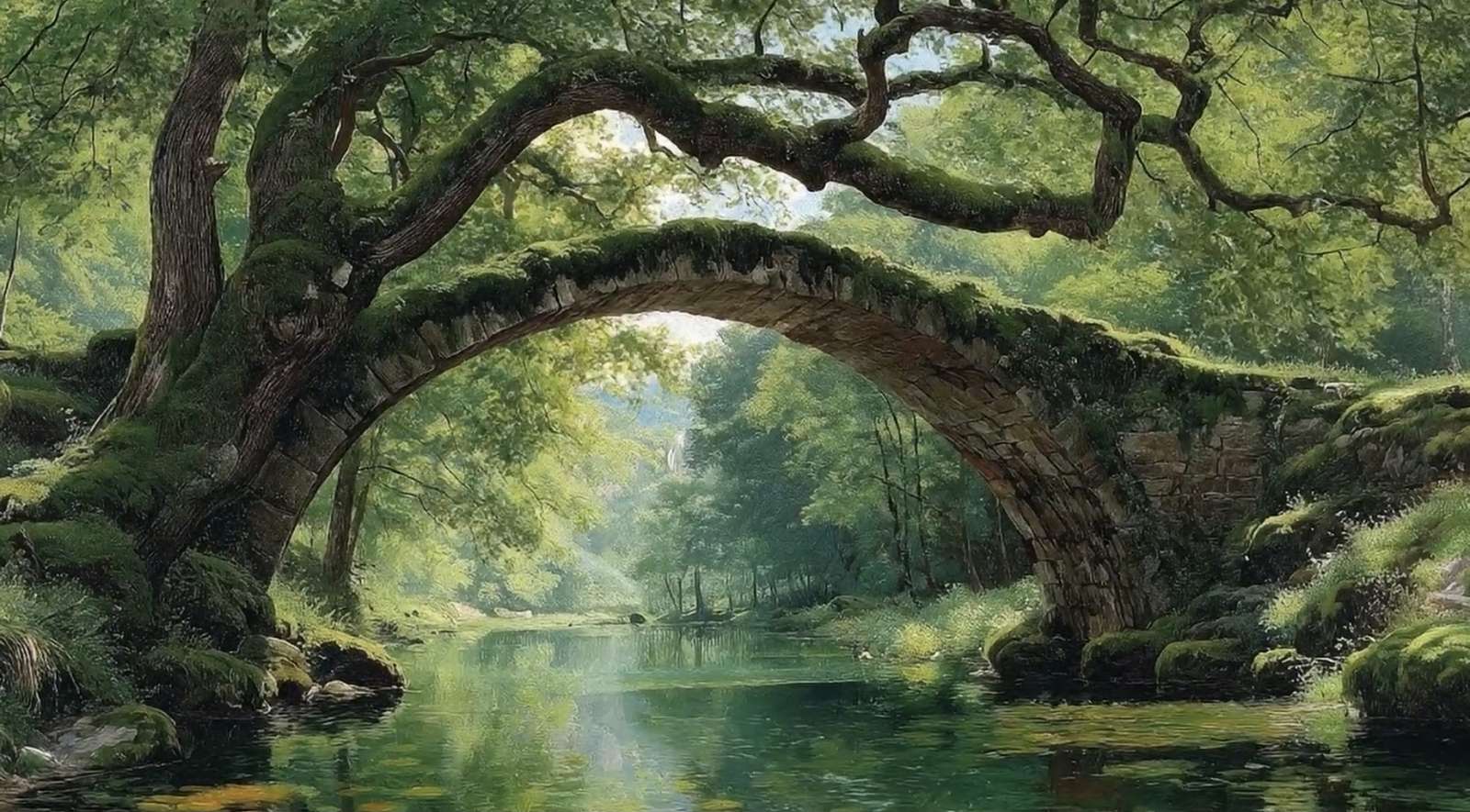 Confusión de puente y árbol. rompecabezas en línea
