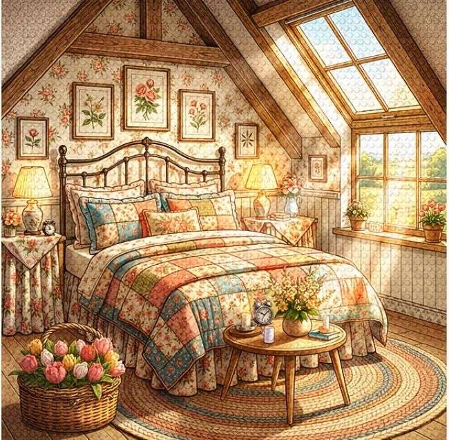 chambre confortable dans le grenier puzzle en ligne