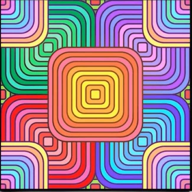 motif géométrique coloré puzzle en ligne