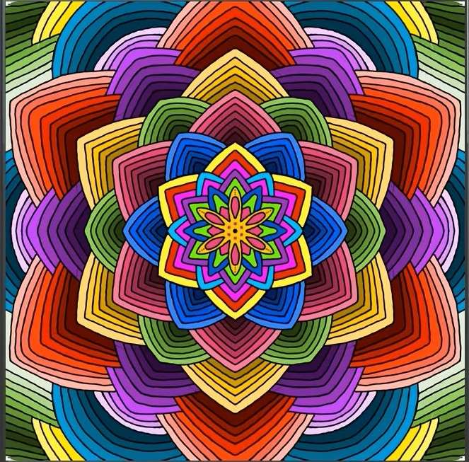 patrón de mandala floral rompecabezas en línea