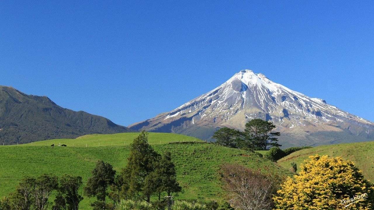 Montaña, Montaña Taranaki, Taranaki. rompecabezas en línea