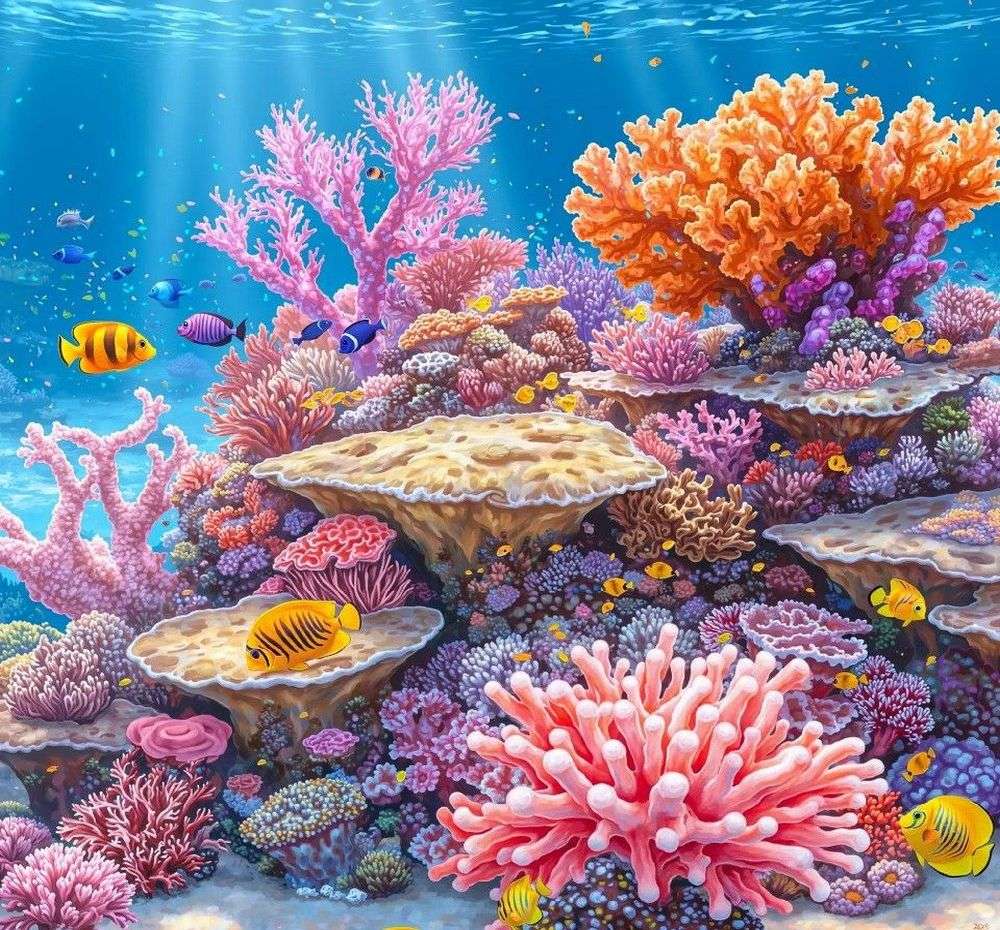 De koralen, de bloemen van de zee legpuzzel online