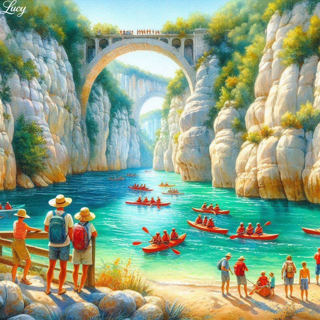 Canyon river scene jigsaw puzzle online