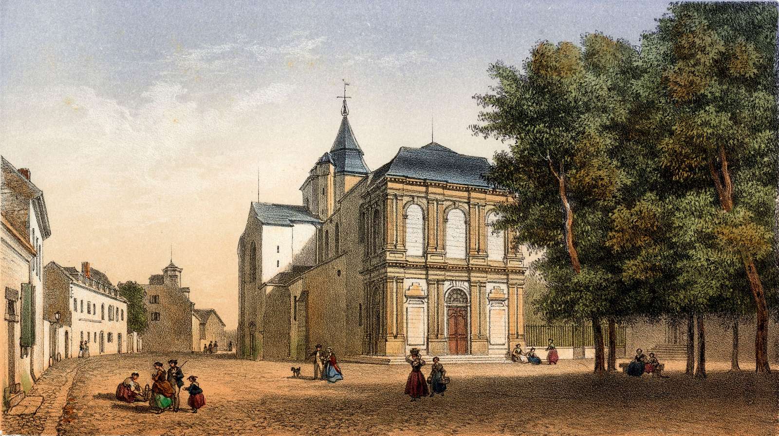 Arnout J -1855- Kathedrale Tarbes, Außenansicht Puzzlespiel online