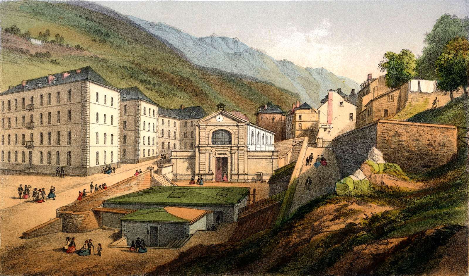 Arnout J -1855- Thermes et l'Hôpital Militaire puzzle en ligne
