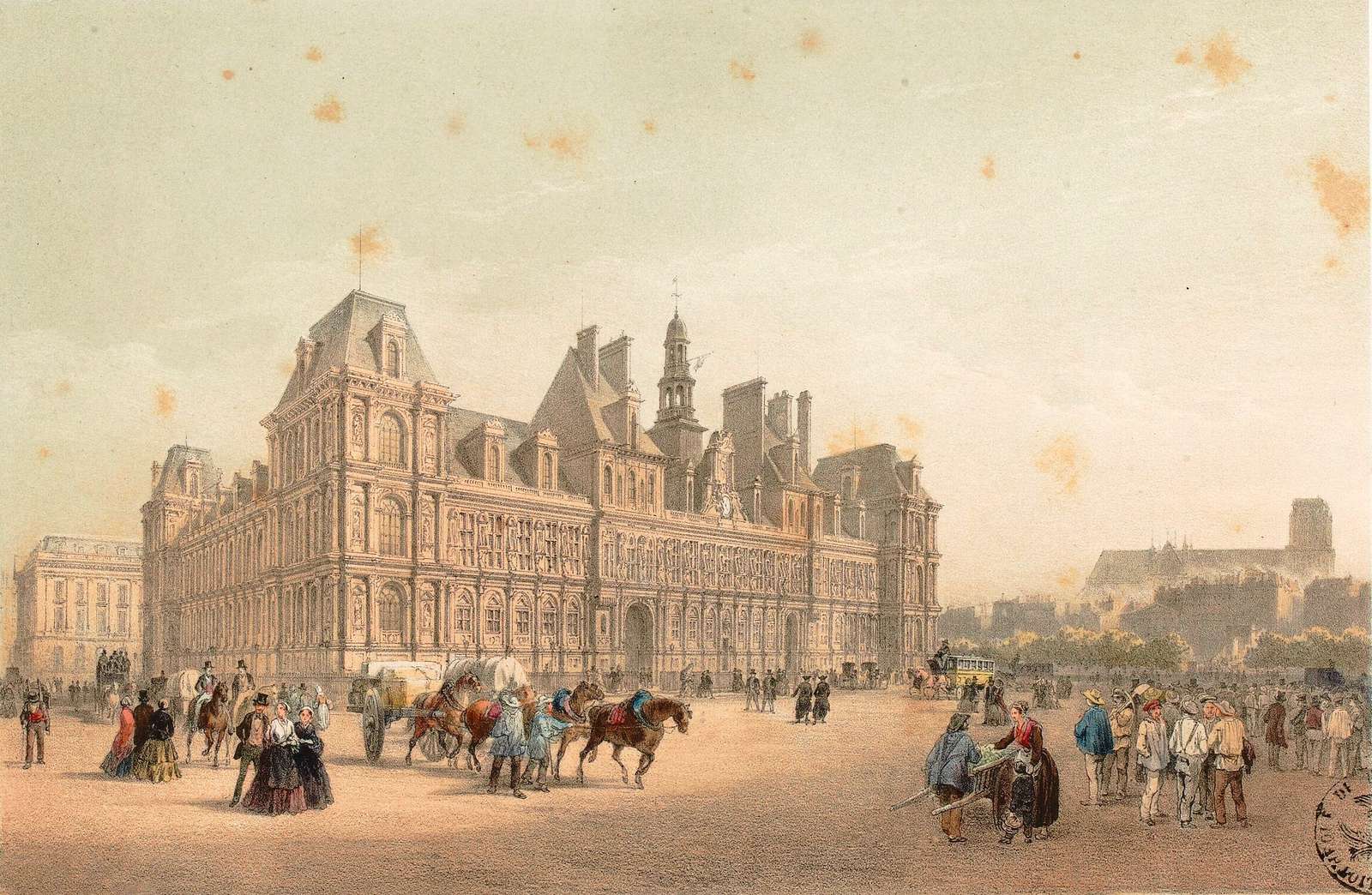 Arnout J -1860- Hotel de Ville, Paris Online-Puzzle