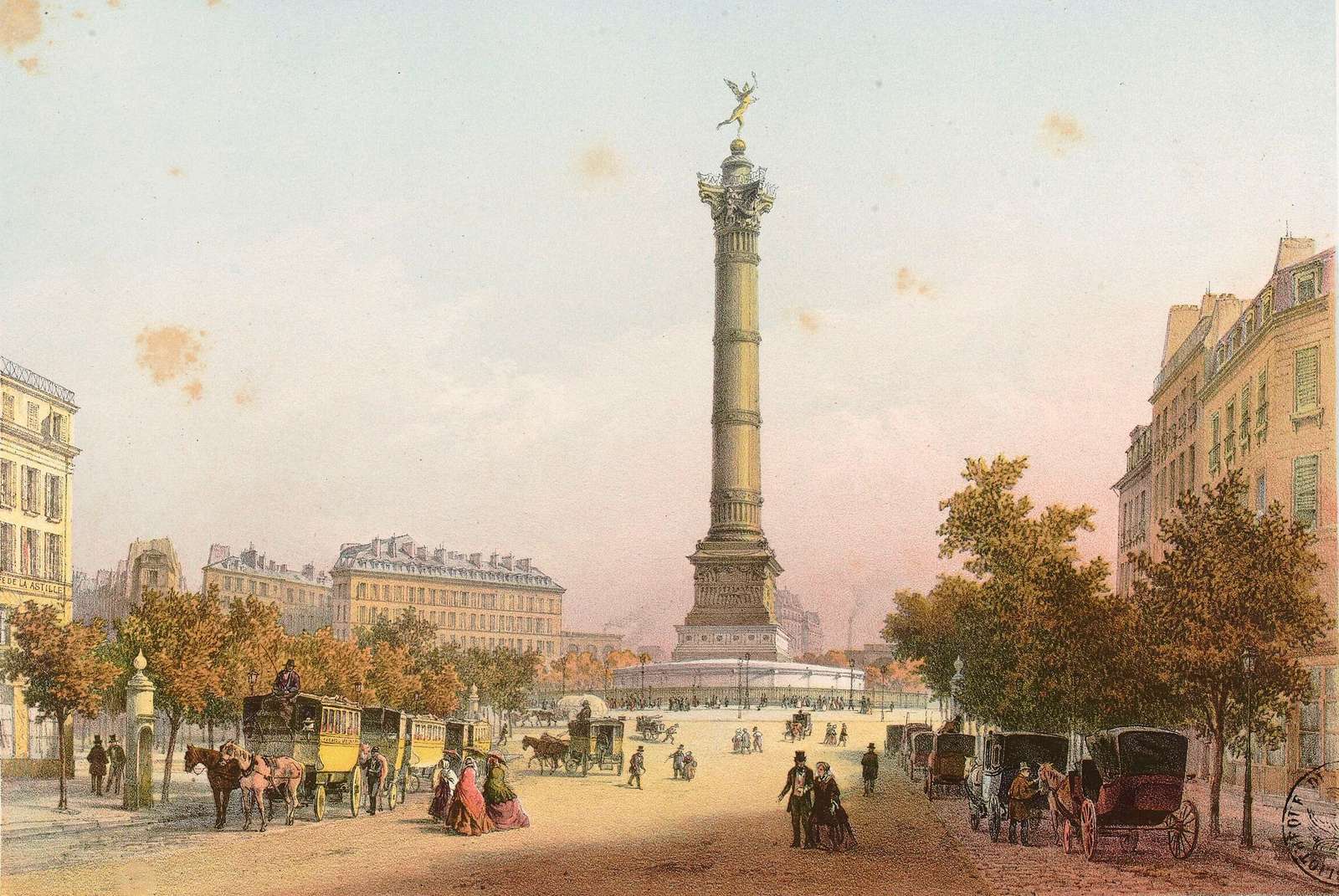 Arnout J -1860- Place de la Bastille, Paris jigsaw puzzle online