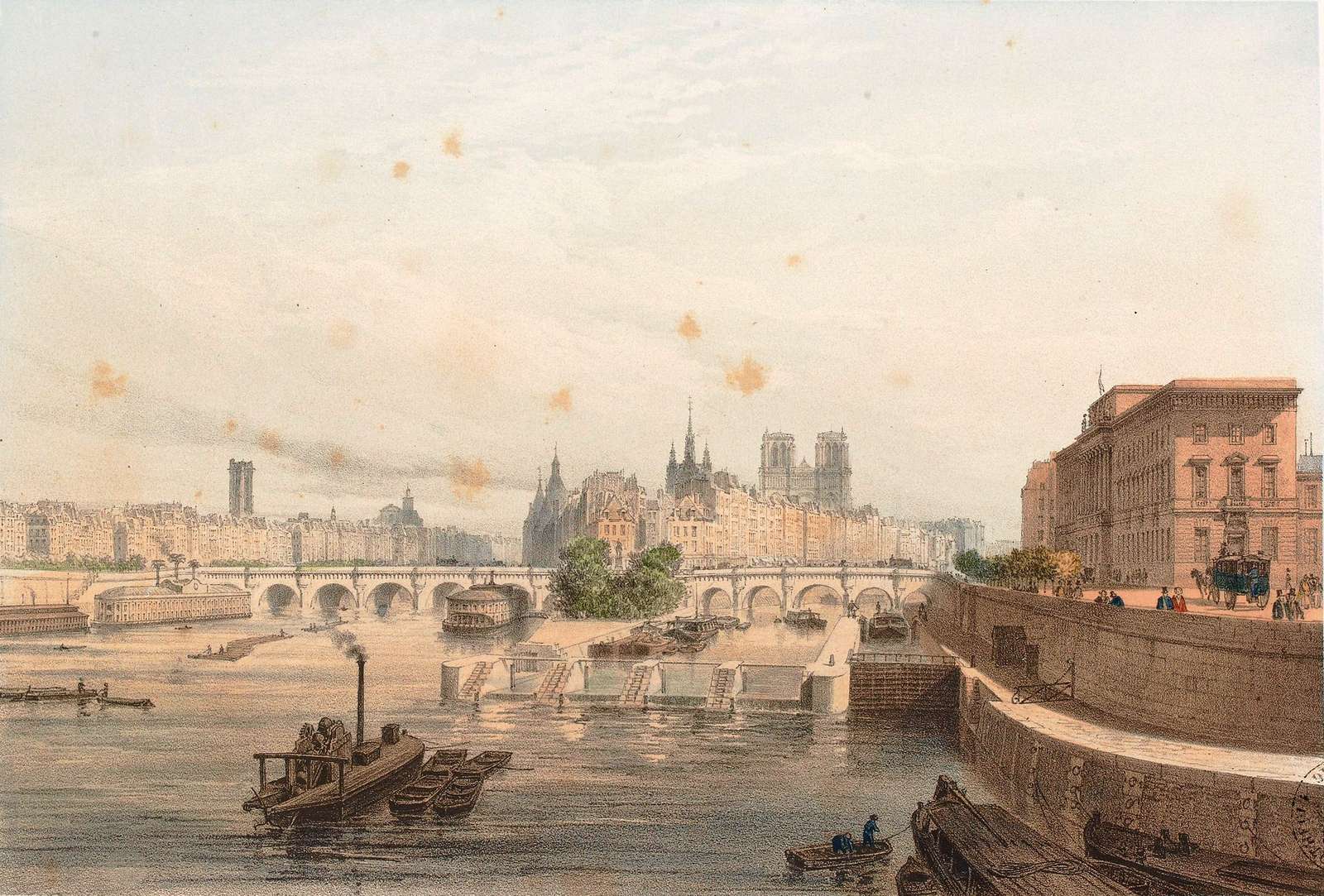 Arnout J -1860- Pont Neuf, Ile des la Cité, Paris jigsaw puzzle online