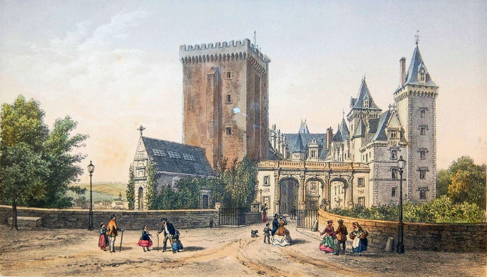 Arnout J -1870- Entrée du Chateau, Pau online puzzle