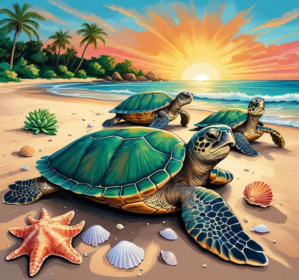 Schildkrötenstrand Puzzlespiel online