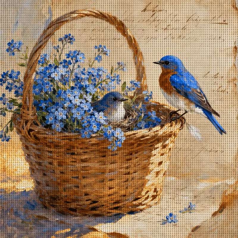 Non ti scordar di me in un cestino puzzle online
