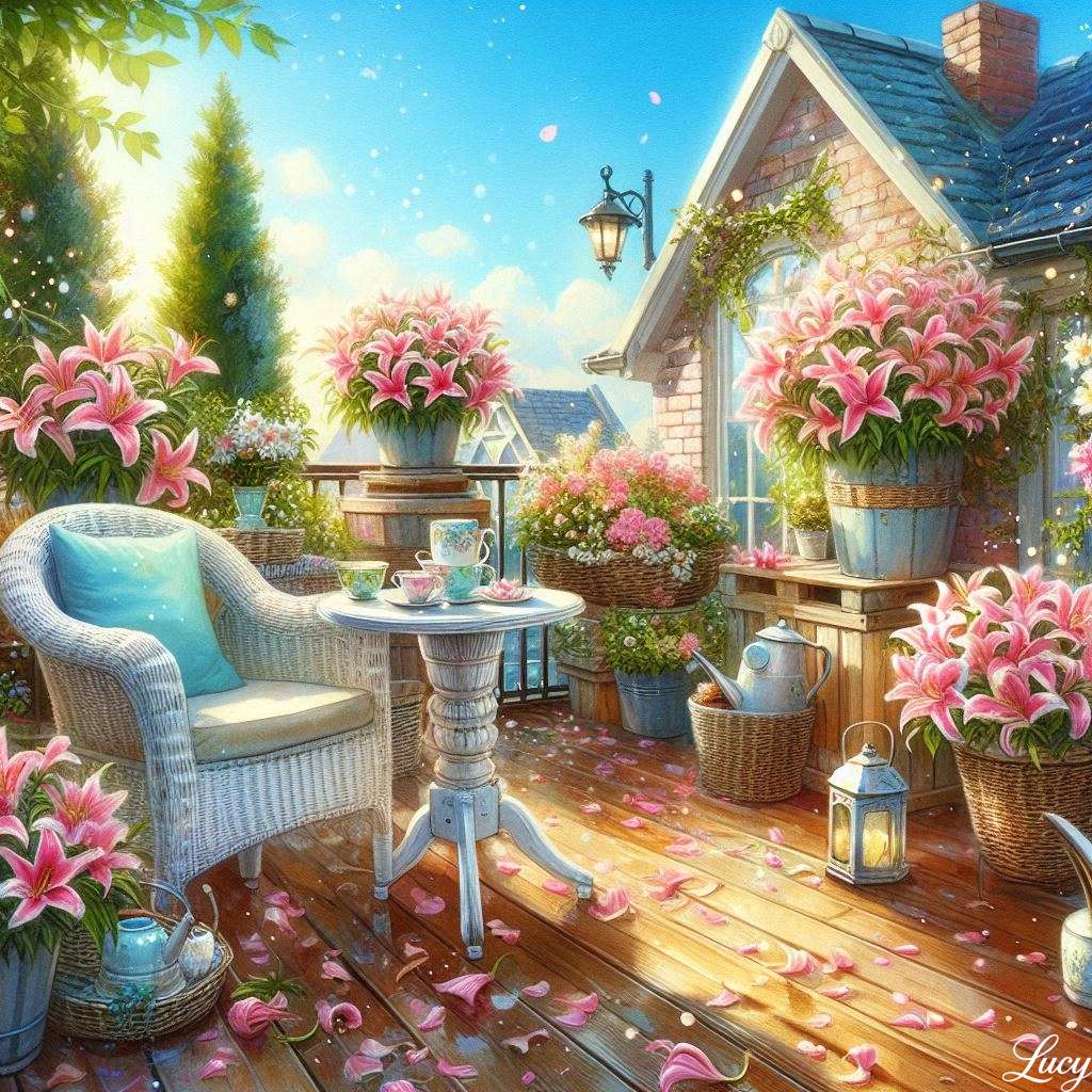 Taras ogrodowy na dachu puzzle online