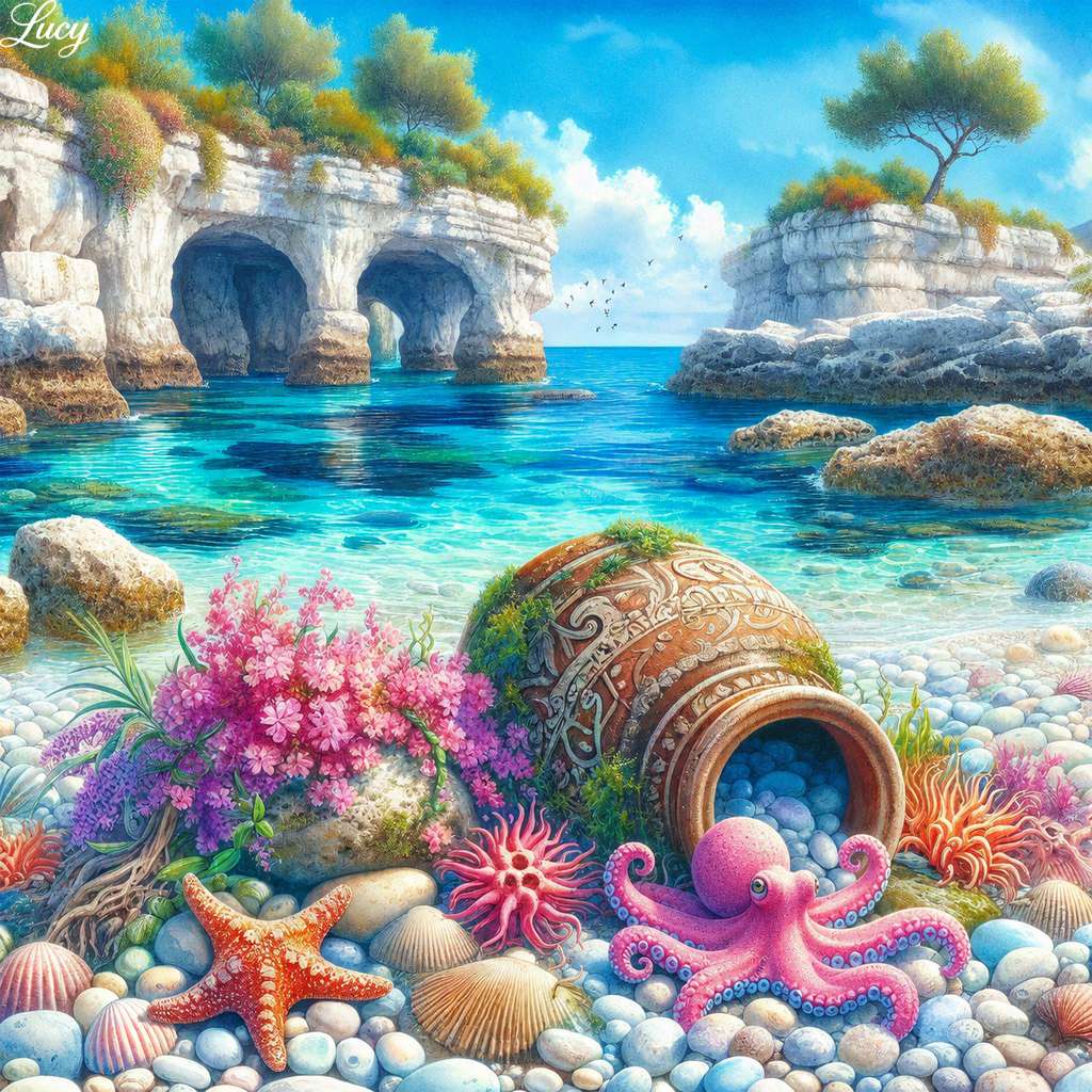Kapryśna nadmorska zatoka fantasy puzzle online
