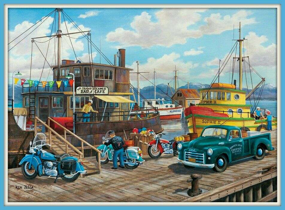 Thuis Spit Harbor - Ken Zylla. De rand is toegevoegd legpuzzel online