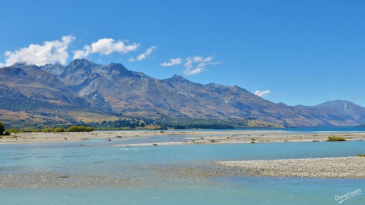 Lago Wakatipu, Glenorchy, Natura. puzzle online