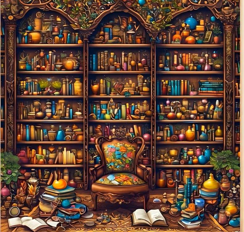 shelf with sundries jigsaw puzzle online