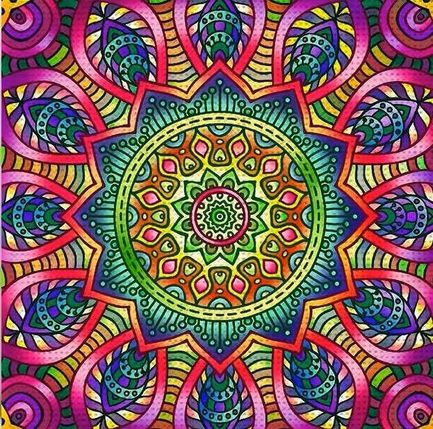 kleurrijke mandala voor meditatie online puzzel