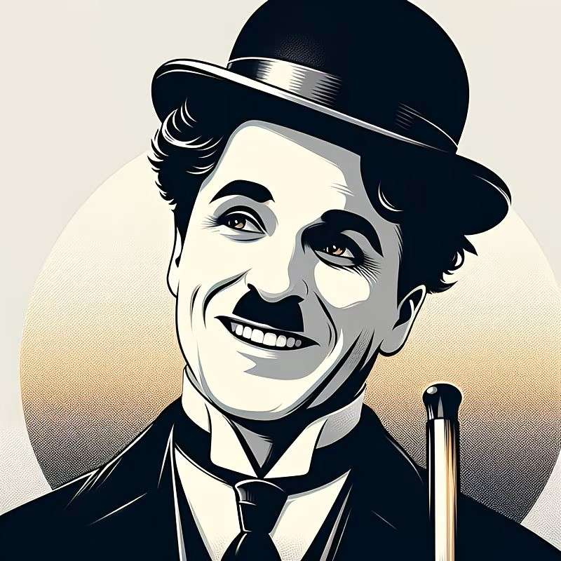 Charlie Chaplin - acteur uit het tijdperk van de stomme film online puzzel