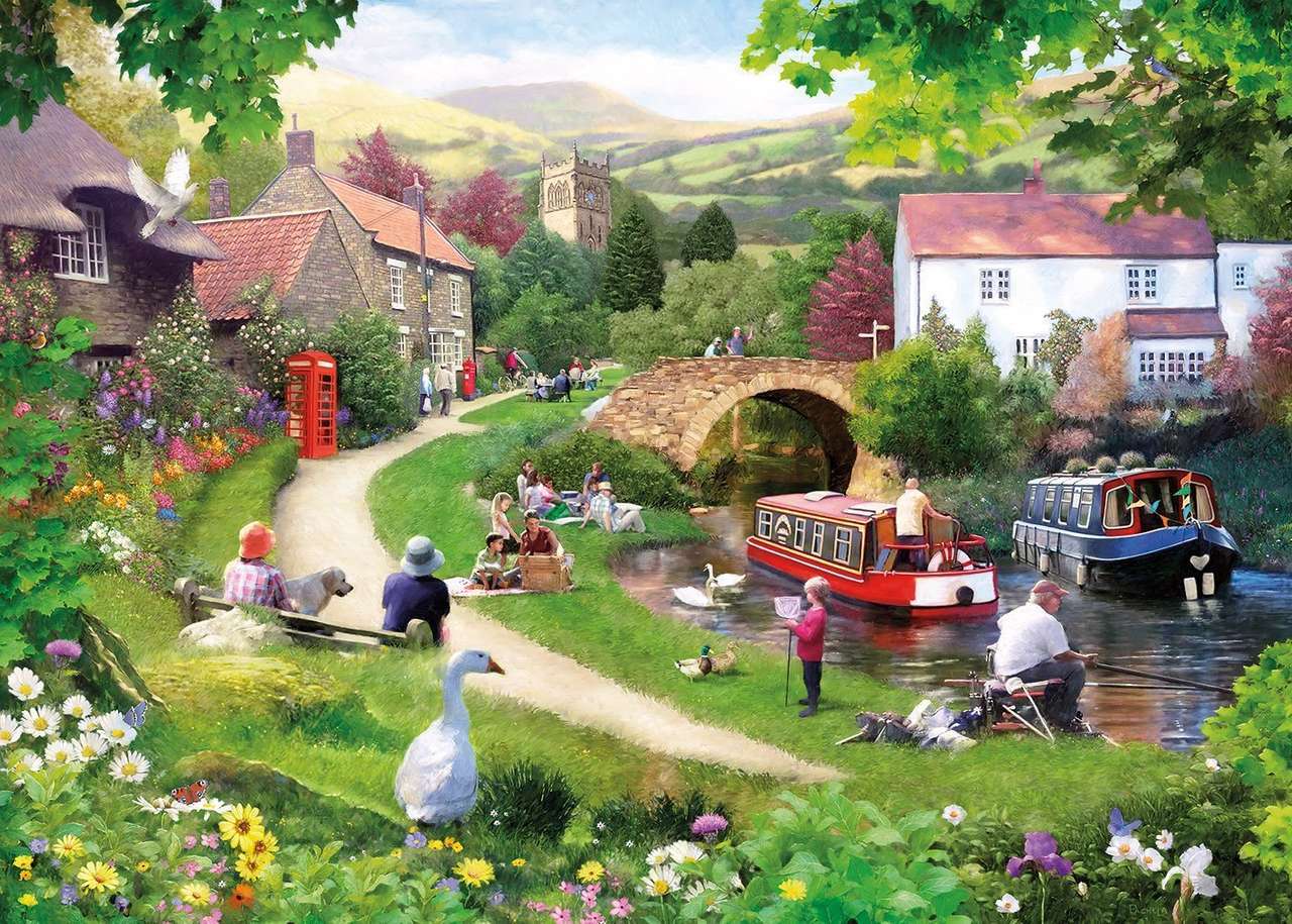 Tempo libero sul fiume puzzle online