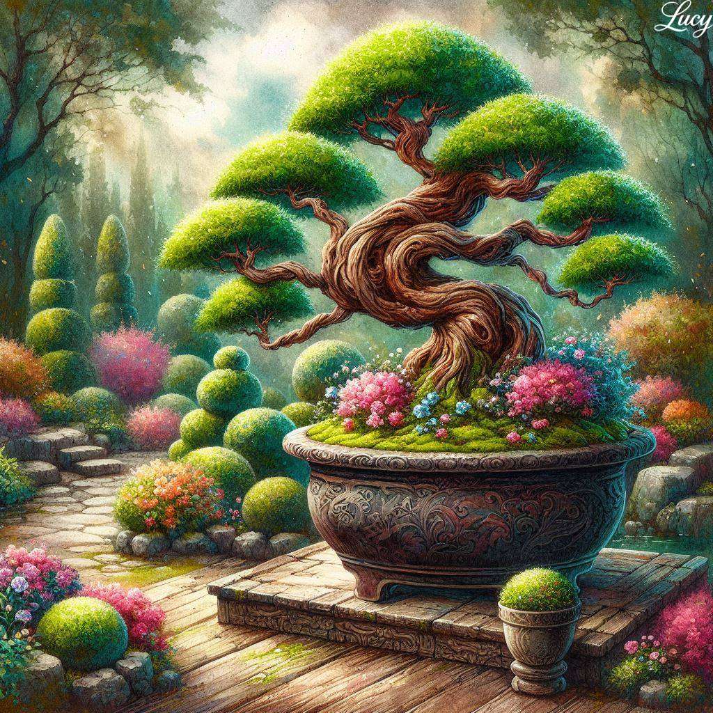 Maestoso centrotavola per albero bonsai puzzle online
