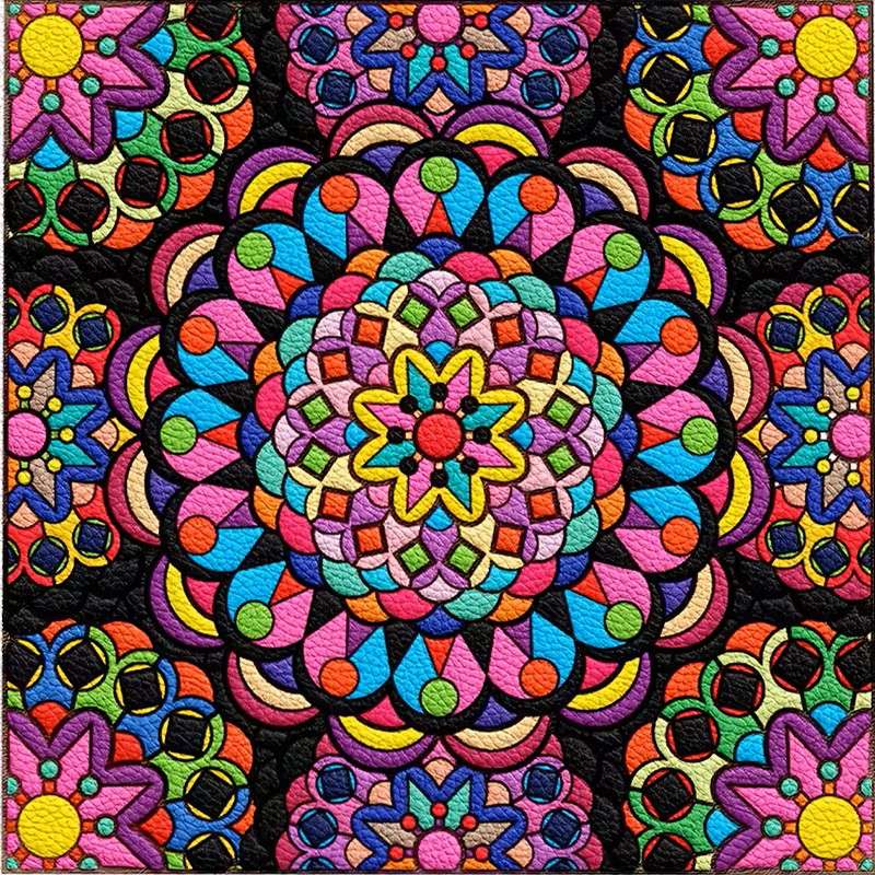 motif de mandala coloré puzzle en ligne
