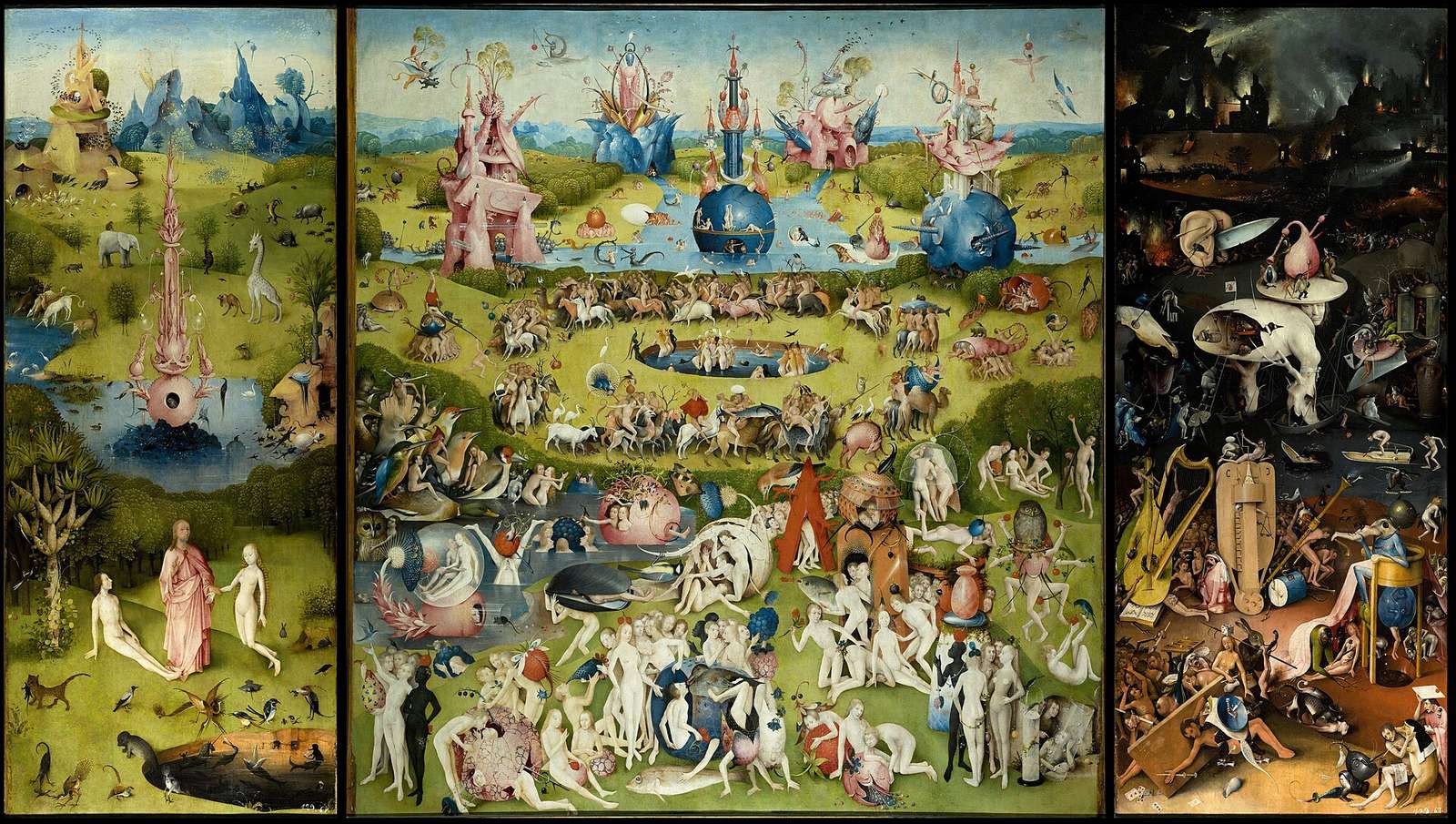 Ogród rozkoszy ziemskich – Hieronim Bosch puzzle online