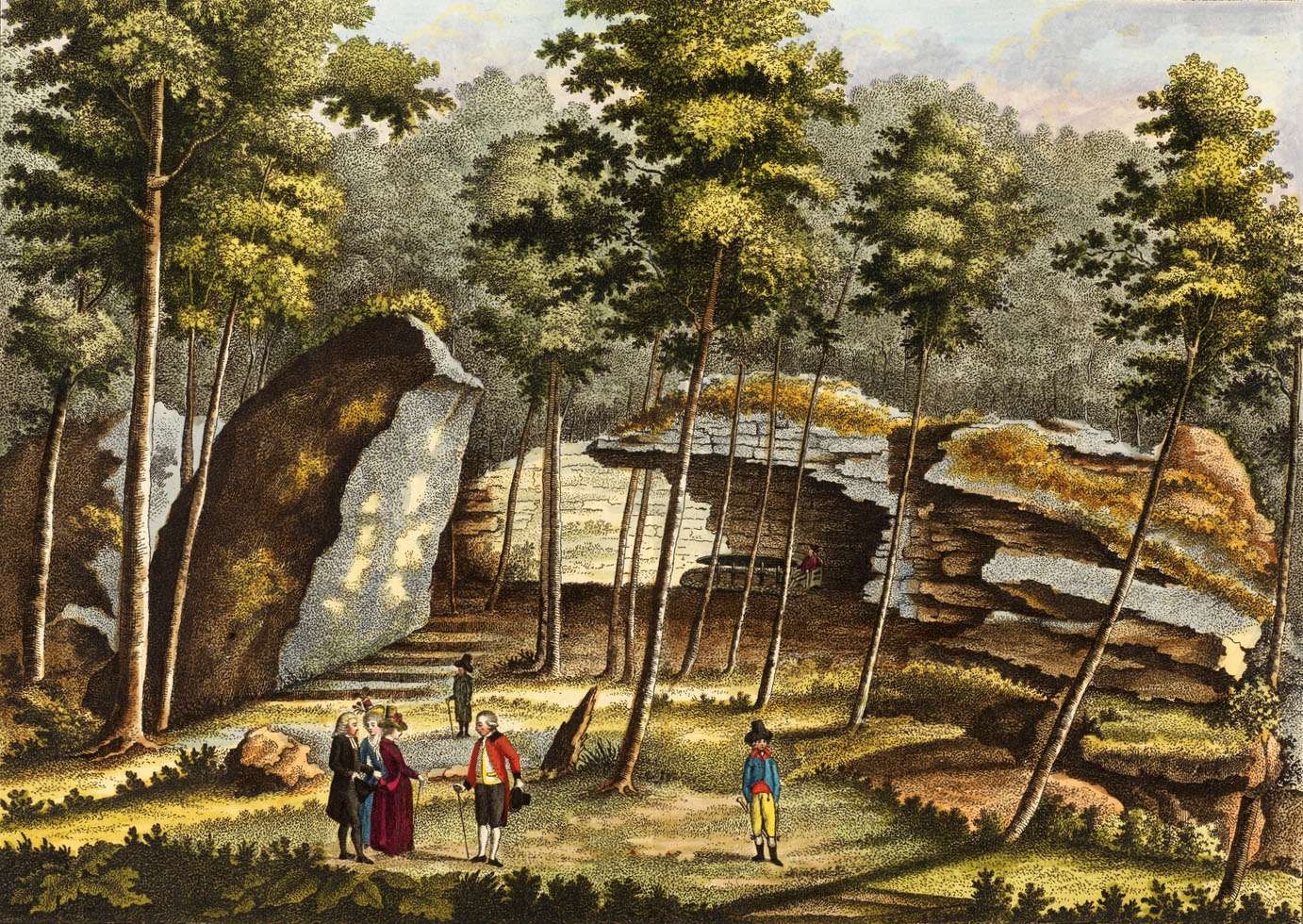 Koeppel JG -1793- Grotte der Diana zu Sanspareil Online-Puzzle