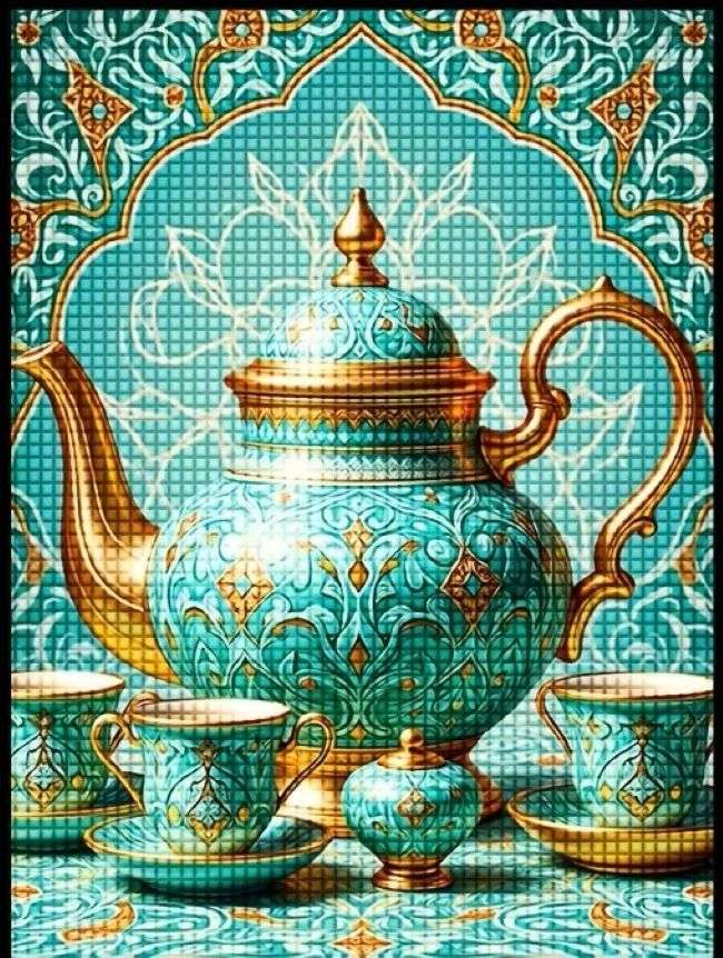 set da tè orientale puzzle online