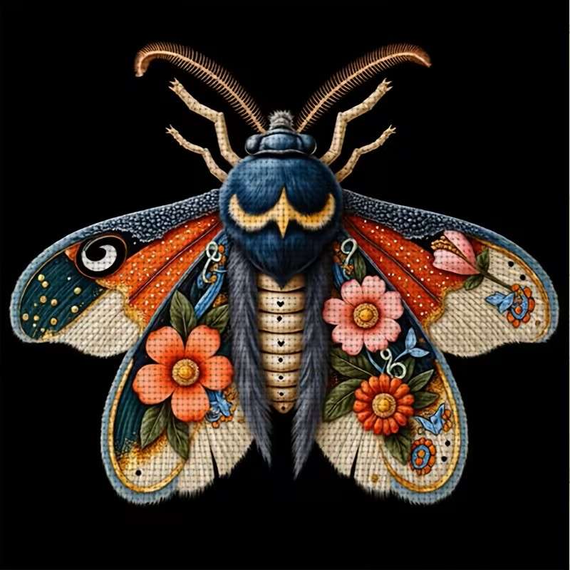 farfalla notturna colorata - falena puzzle online