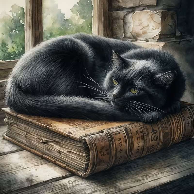 Mysterious Black Cat puzzle online