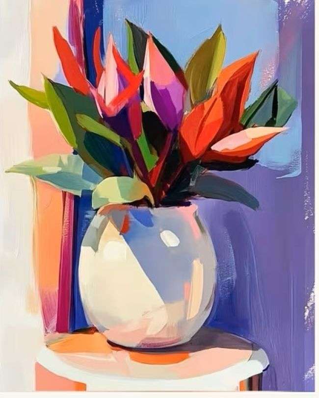 Un bouquet di fiori in un vaso puzzle online