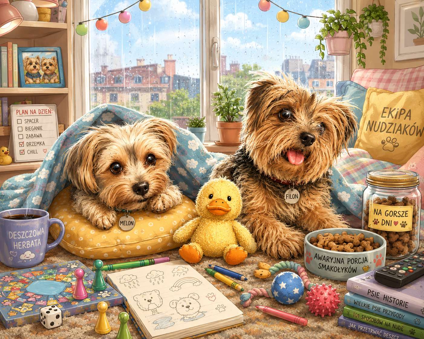 Verveling op een regenachtige dag legpuzzel online