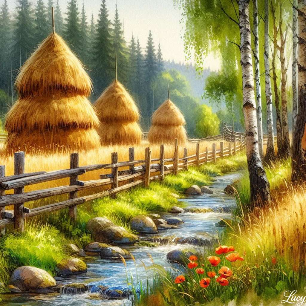 Peisaj rural liniștit puzzle online