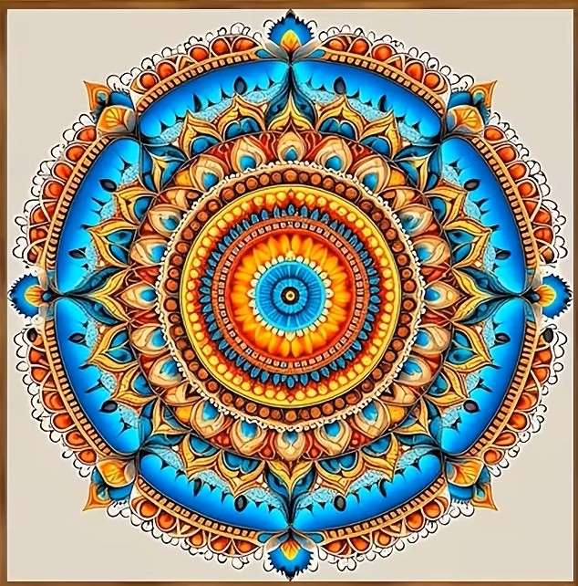 padrão de mandala colorida puzzle online