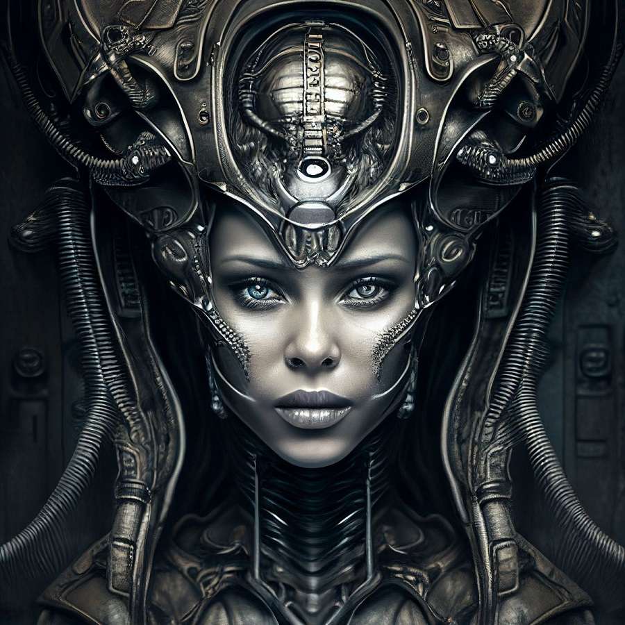 mechanoidní robotická samice 1 online puzzle