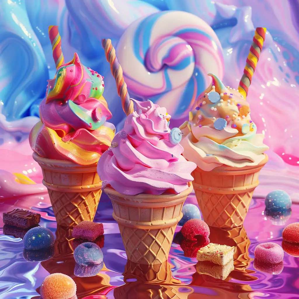 Sorvete colorido puzzle online