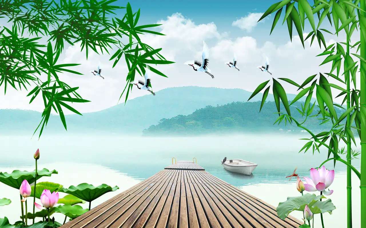 Vista para o lago quebra-cabeças online