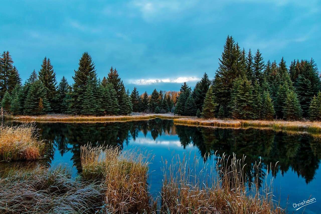 Wyoming, paysage, coucher de soleil. puzzle en ligne