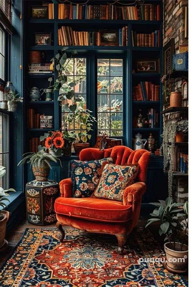 elegante sala de biblioteca puzzle online