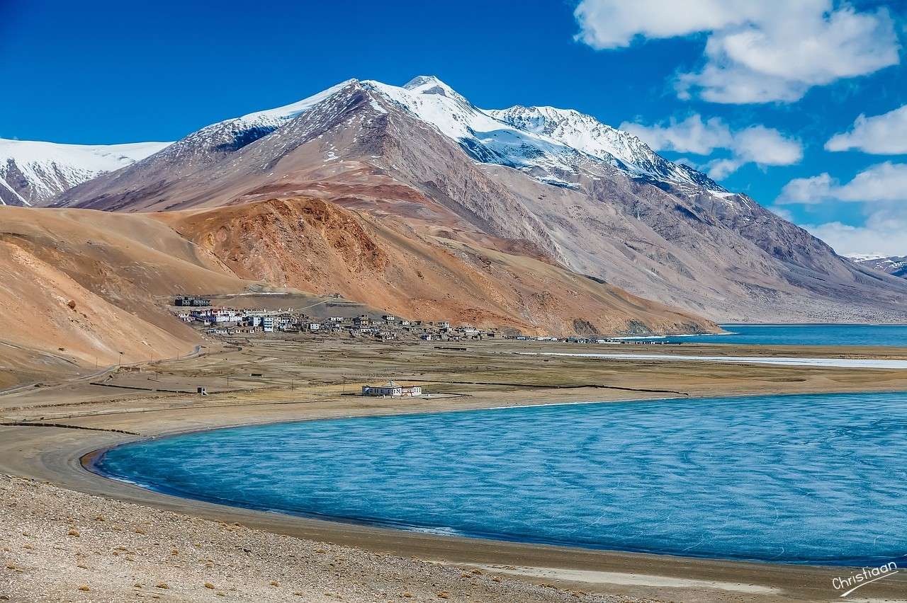 Montagnes, Nuages, Nature, Lac. puzzle en ligne