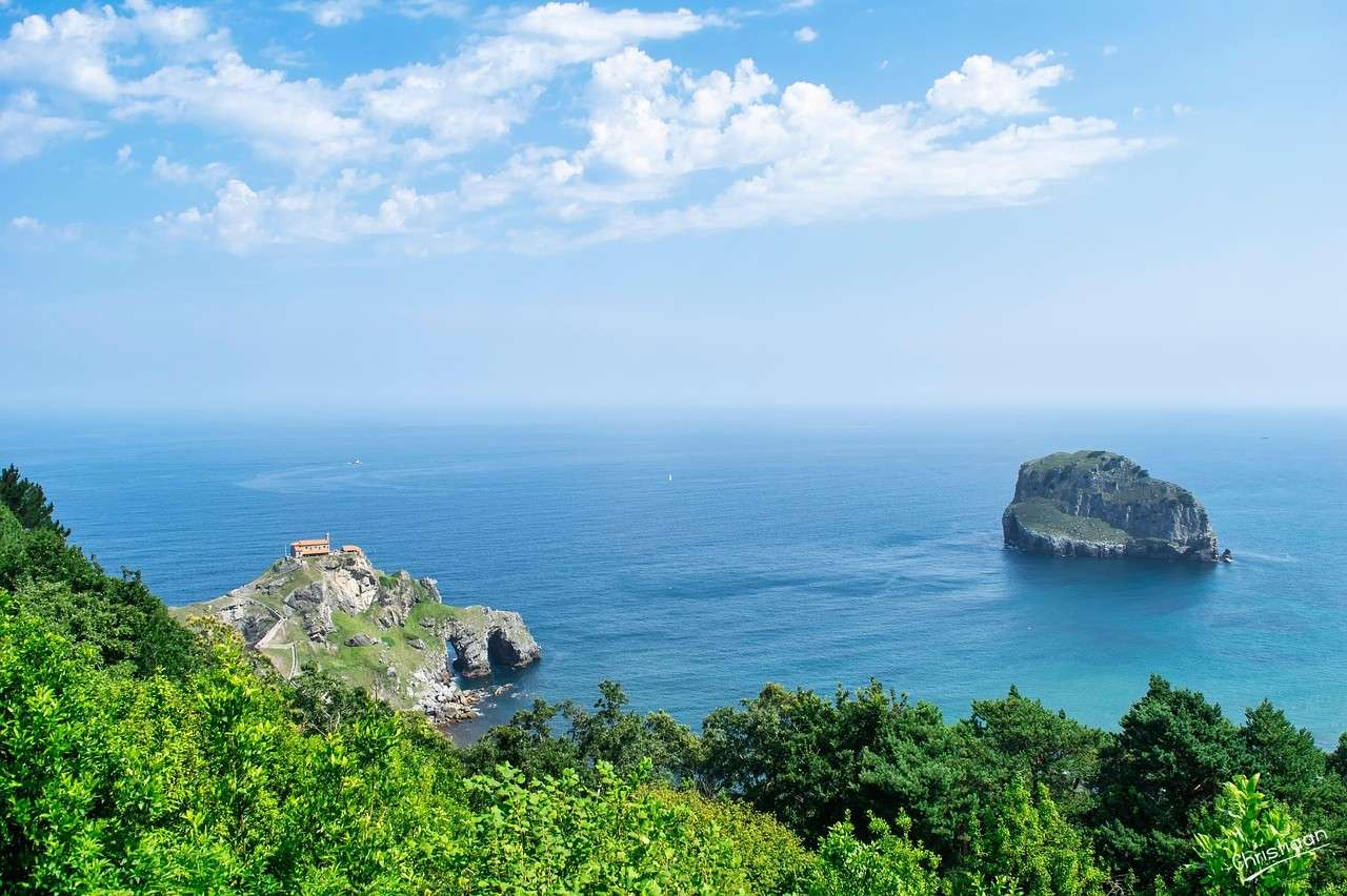 Île, mer, falaises. puzzle en ligne