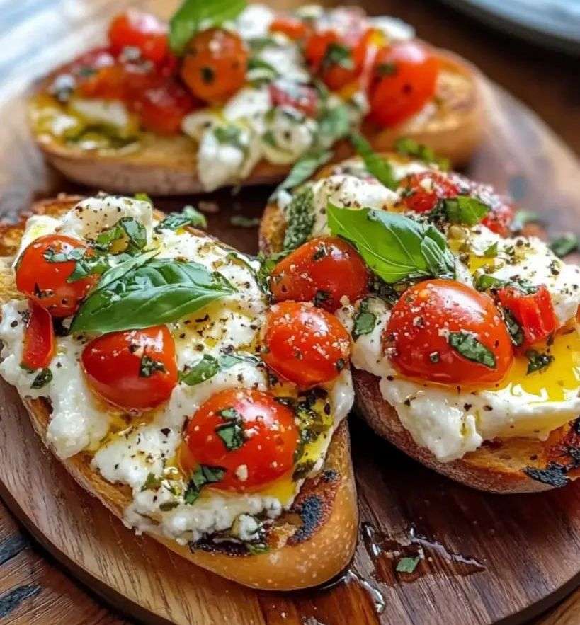Bruschette con burrata puzzle online
