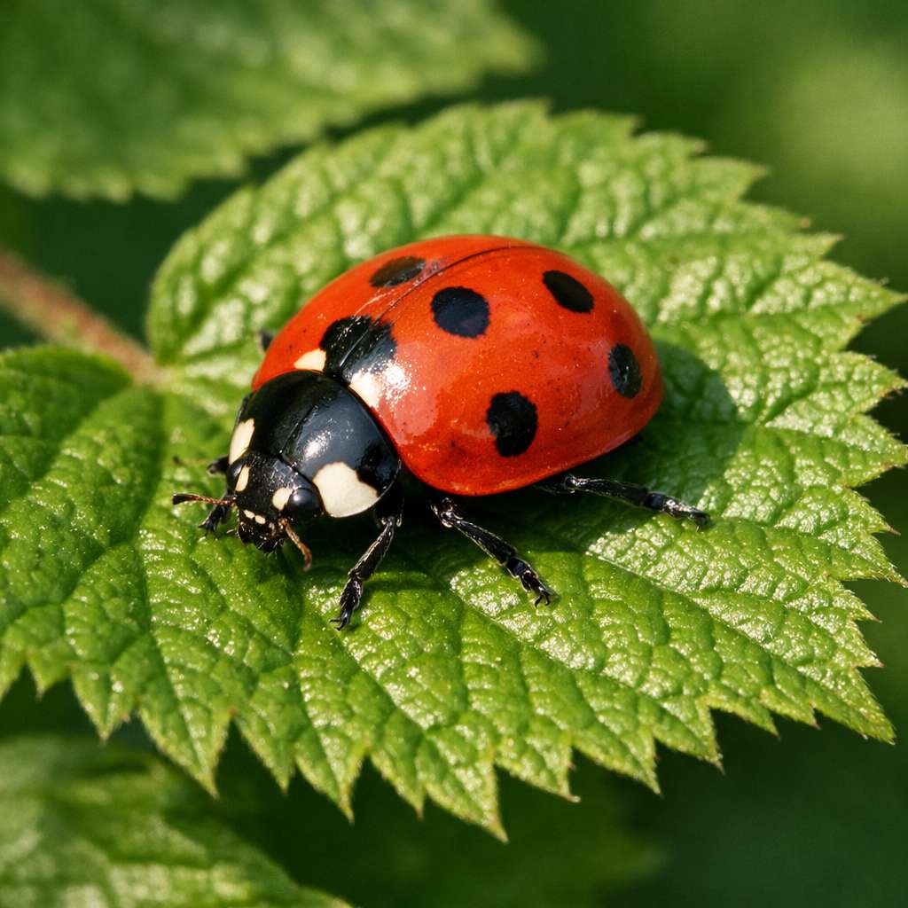Coccinelle sur la feuille puzzle en ligne