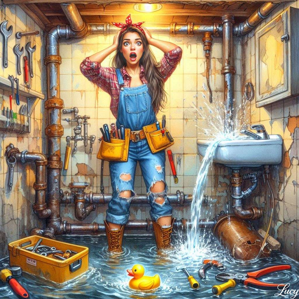 Flooded basement mishap with DIY chaos jigsaw puzzle online