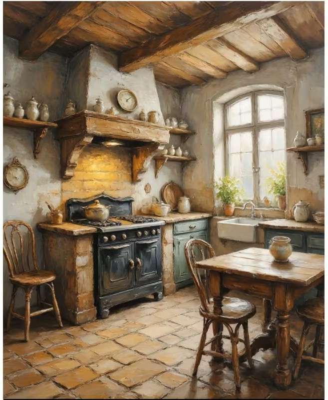 vecchia cucina di campagna puzzle online