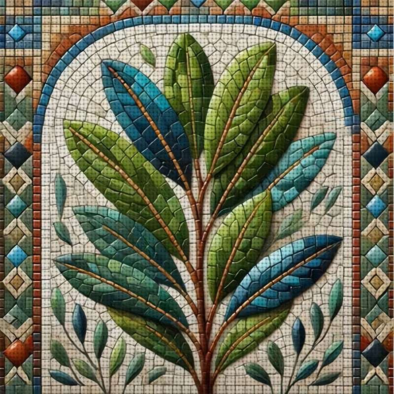 prydnadsväxt - mosaik pussel på nätet