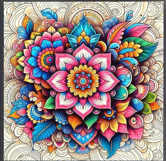 mandala floreale puzzle online