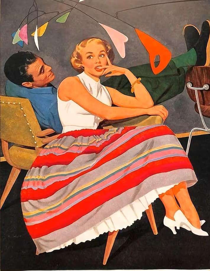 moda lat 50-tych quebra-cabeças online