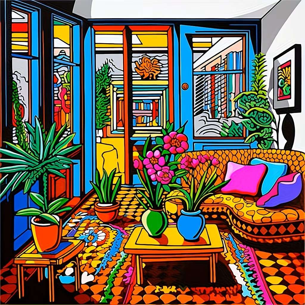 buntes Zimmer Online-Puzzle